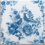 Ceramic tile, blue birds 
