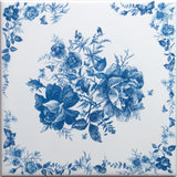 Ceramic tile, blue flowers