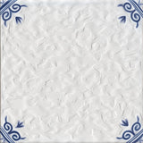 Delft style mosaic tiles.