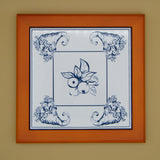 Carrelage décoratif de style Delft Blue. Motif champêtre série 02