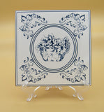 Delft Blue-style decorative tile