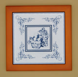 Carrelage décoratif de style Delft Blue. Motif champêtre série 05