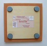 Set of 2 ceramic kitchen trivets. Kitchen conversions: Weight measurement- Weight conversion-Liquid conversion-Temperature conversion. - ArtisTile Ceramic