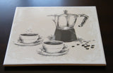 Kitchen ceramic wall decor. Coffee time. - ArtisTile Ceramic