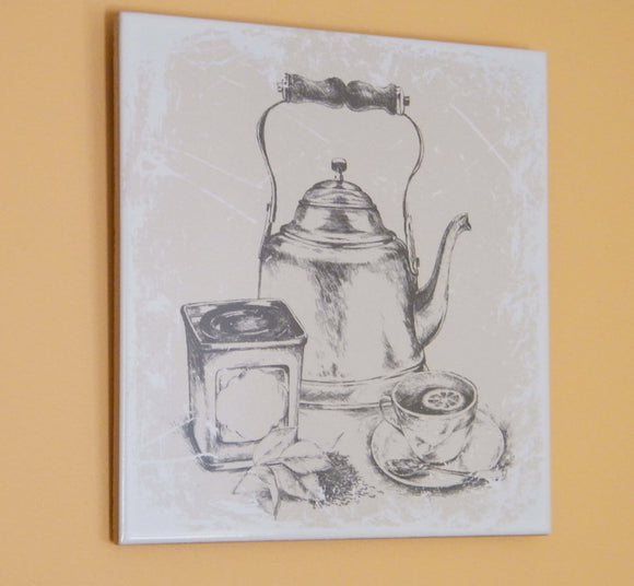 Tea time.  Kitchen ceramic decor